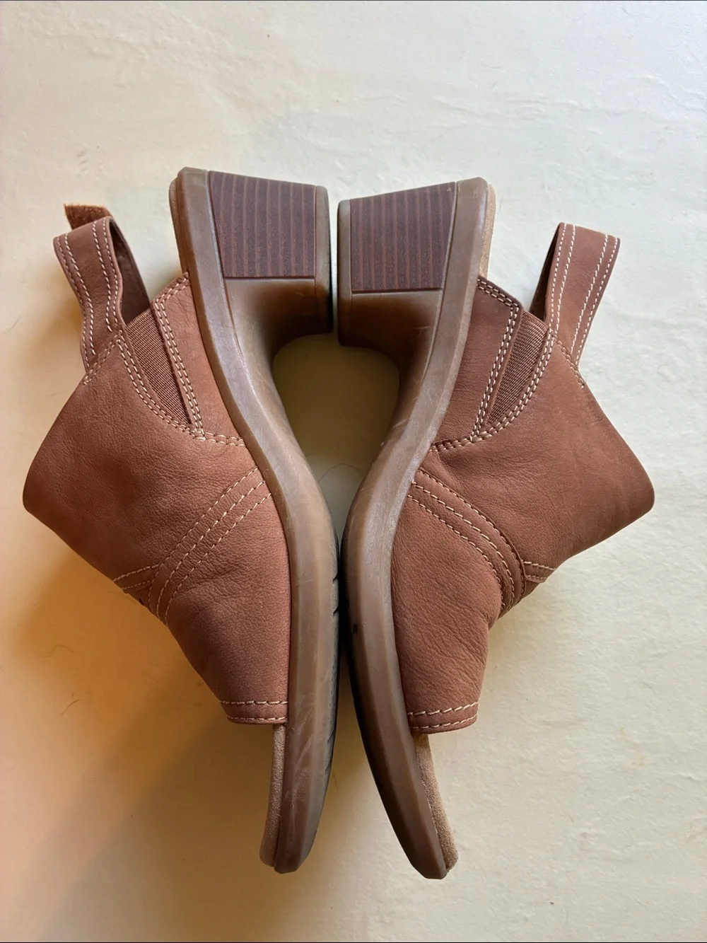 Clarks Brown Leather Open-Toe Slingback Sandals